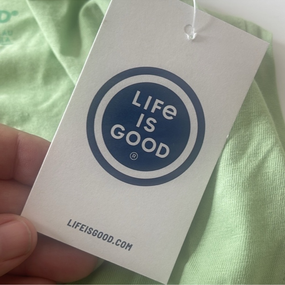 Life is Good Muscle Tank Top Classic My Therapist has Whiskers Green Small - Picture 8 of 12